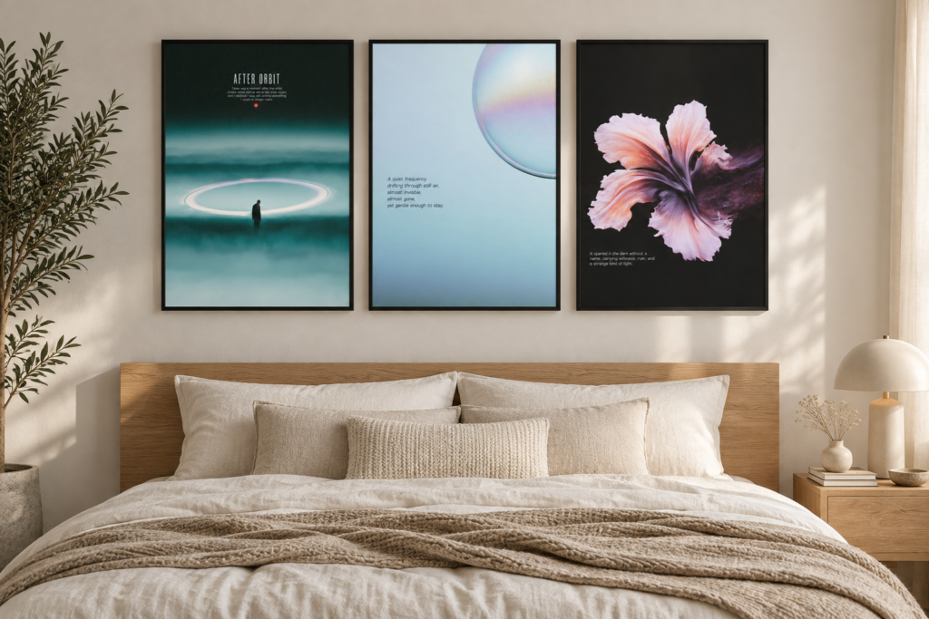 Poster-Ideen fürs Schlafzimmer: 7 Stile für moderne Räume