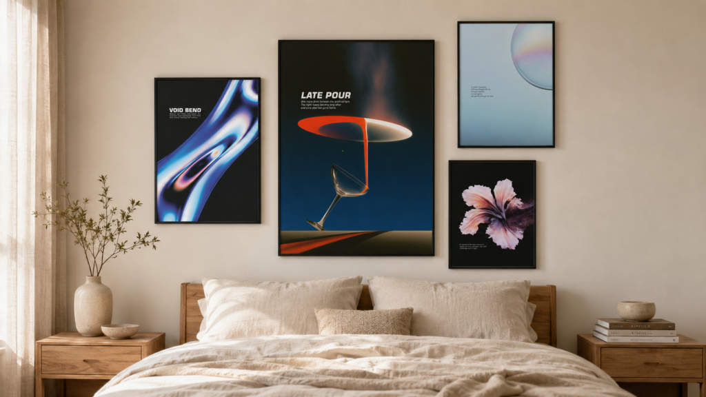 Combien d’affiches dans une chambre pour créer un mur équilibré