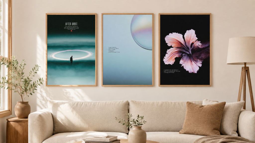 Sets d’affiches : comment choisir un trio de 3 affiches pour votre pièce