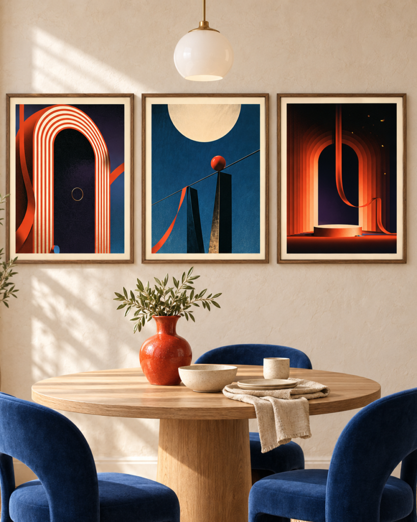 Velvet Intermission – Surreal Circus Wall Art Set