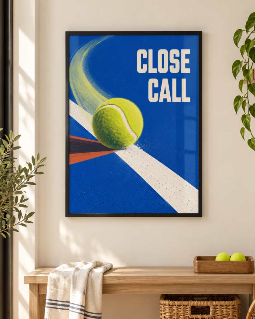 Line Call – Retro Tennis Wall Art
